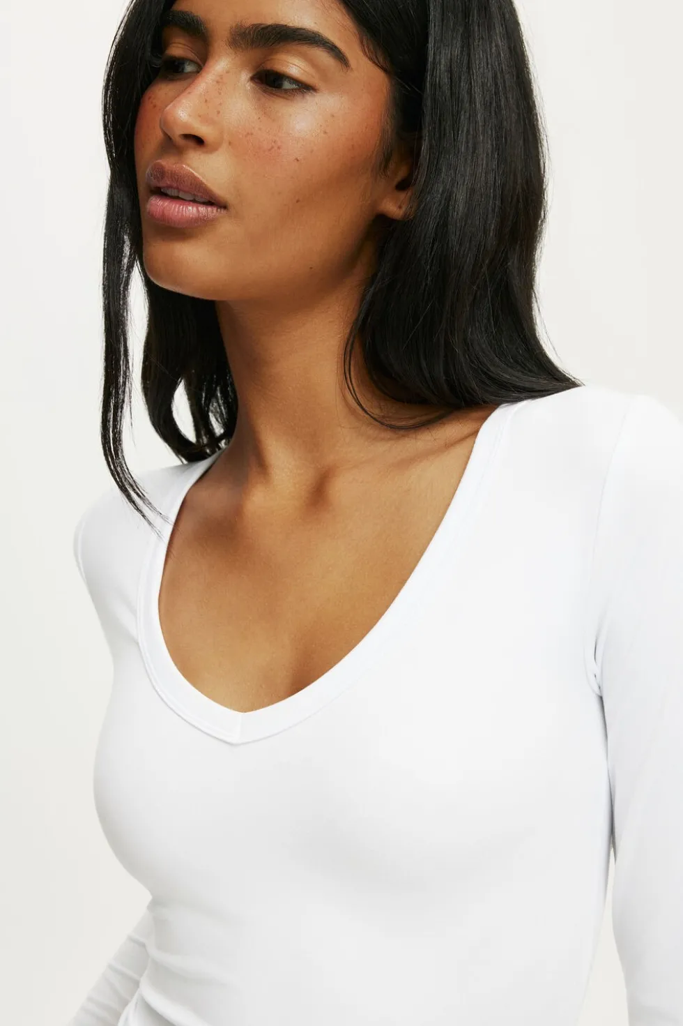 Hold Me V Neck Long Sleeve