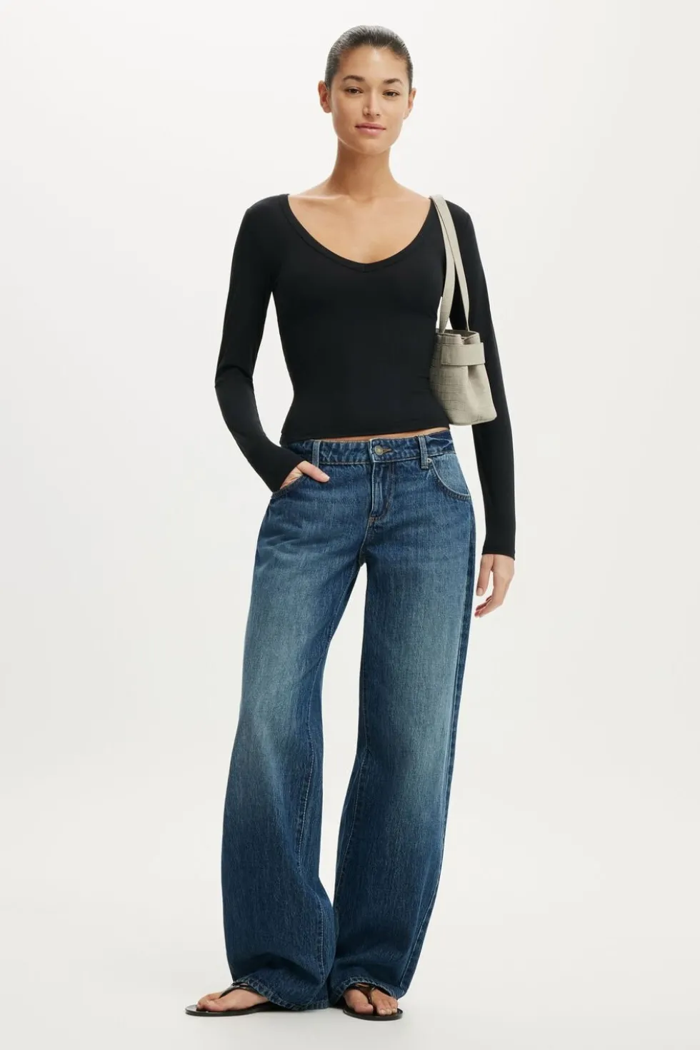Hold Me V Neck Long Sleeve