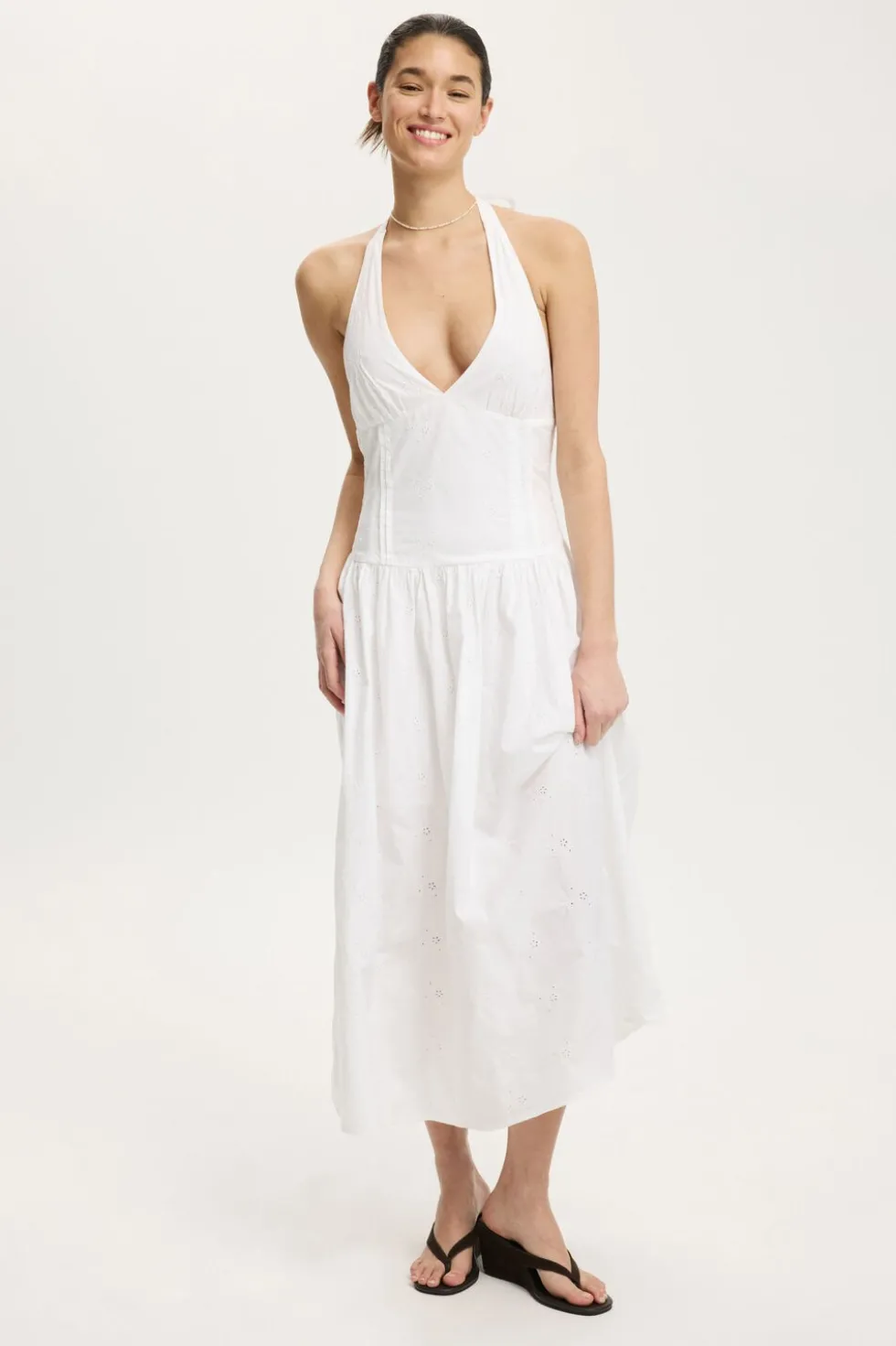 Kaity Halter Midi Dress