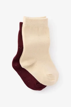 Kids 2Pk Longline Crew Socks