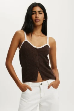 Knit Button Through Cami