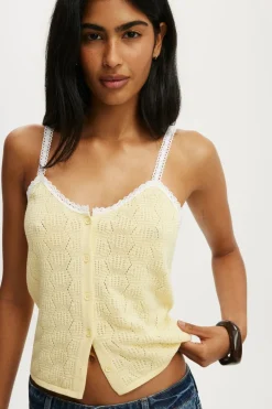 Knit Button Through Cami