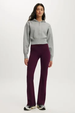Knit Cropped Zip Through