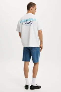 Loose Straight Denim Short