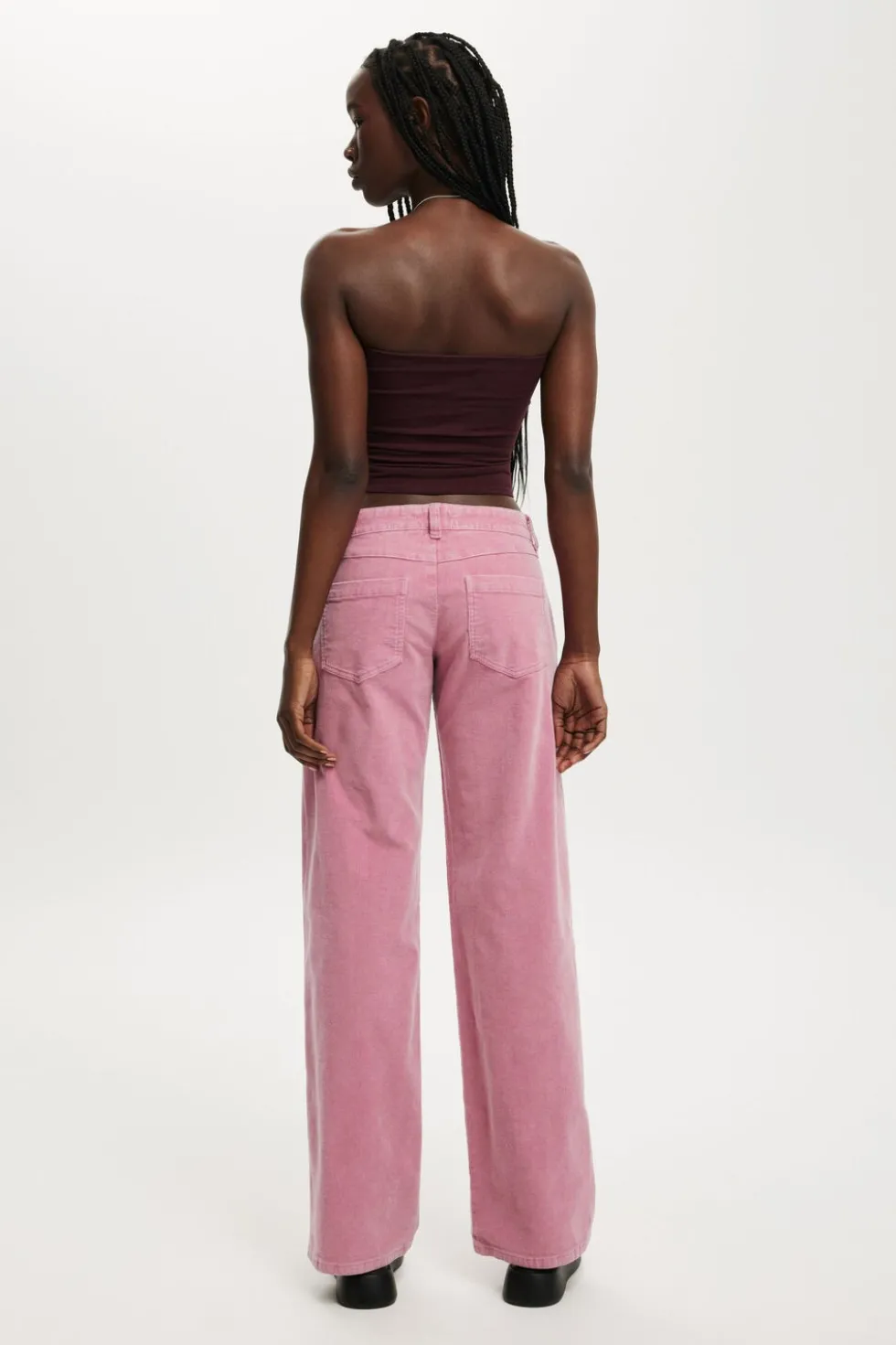Low Rise Straight Cord Pant