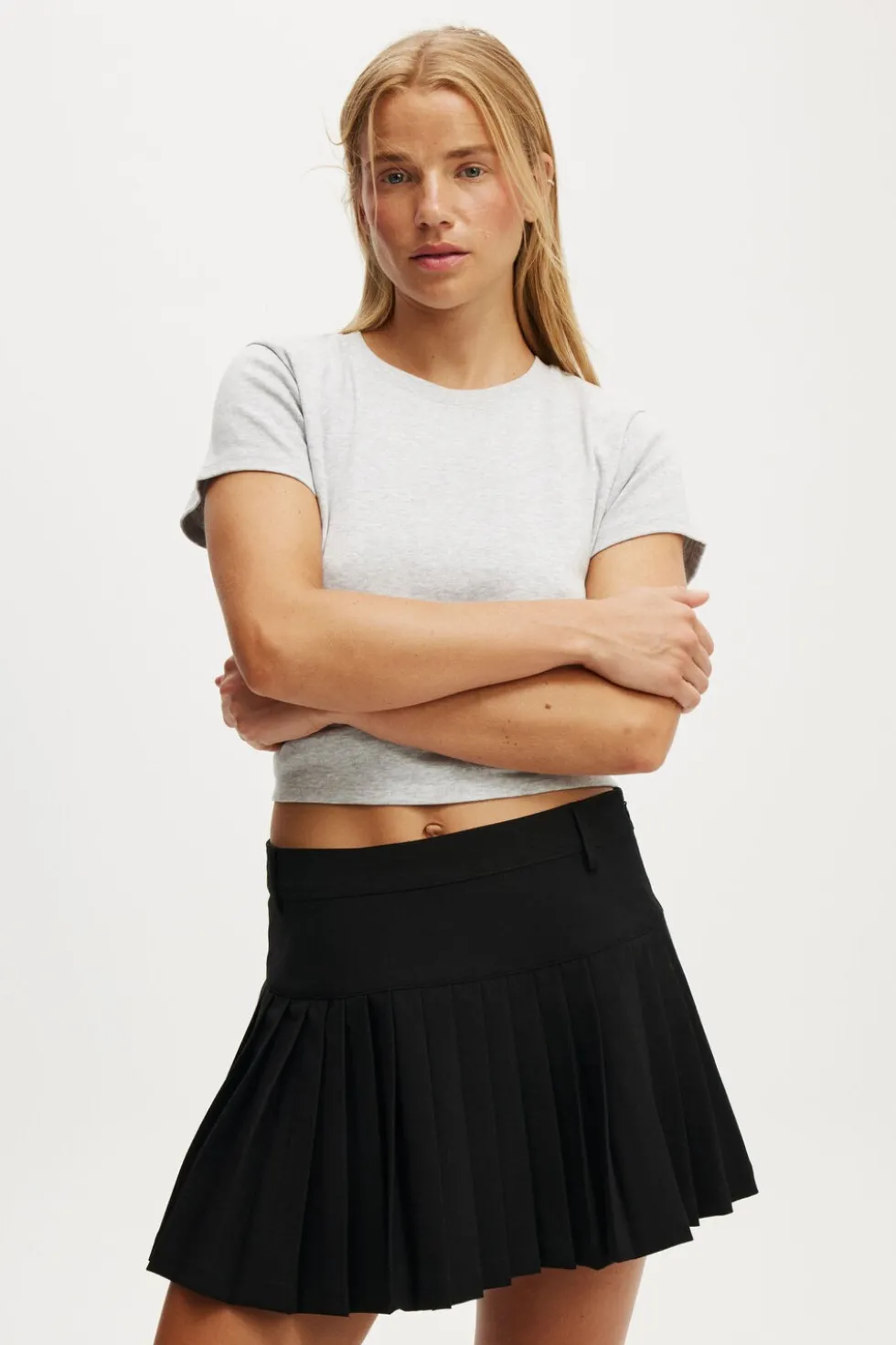 Luis Suiting Pleated Skirt