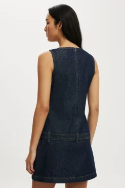 Luisa Belted Denim Mini Dress