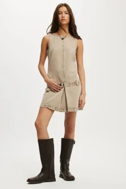Luisa Belted Denim Mini Dress