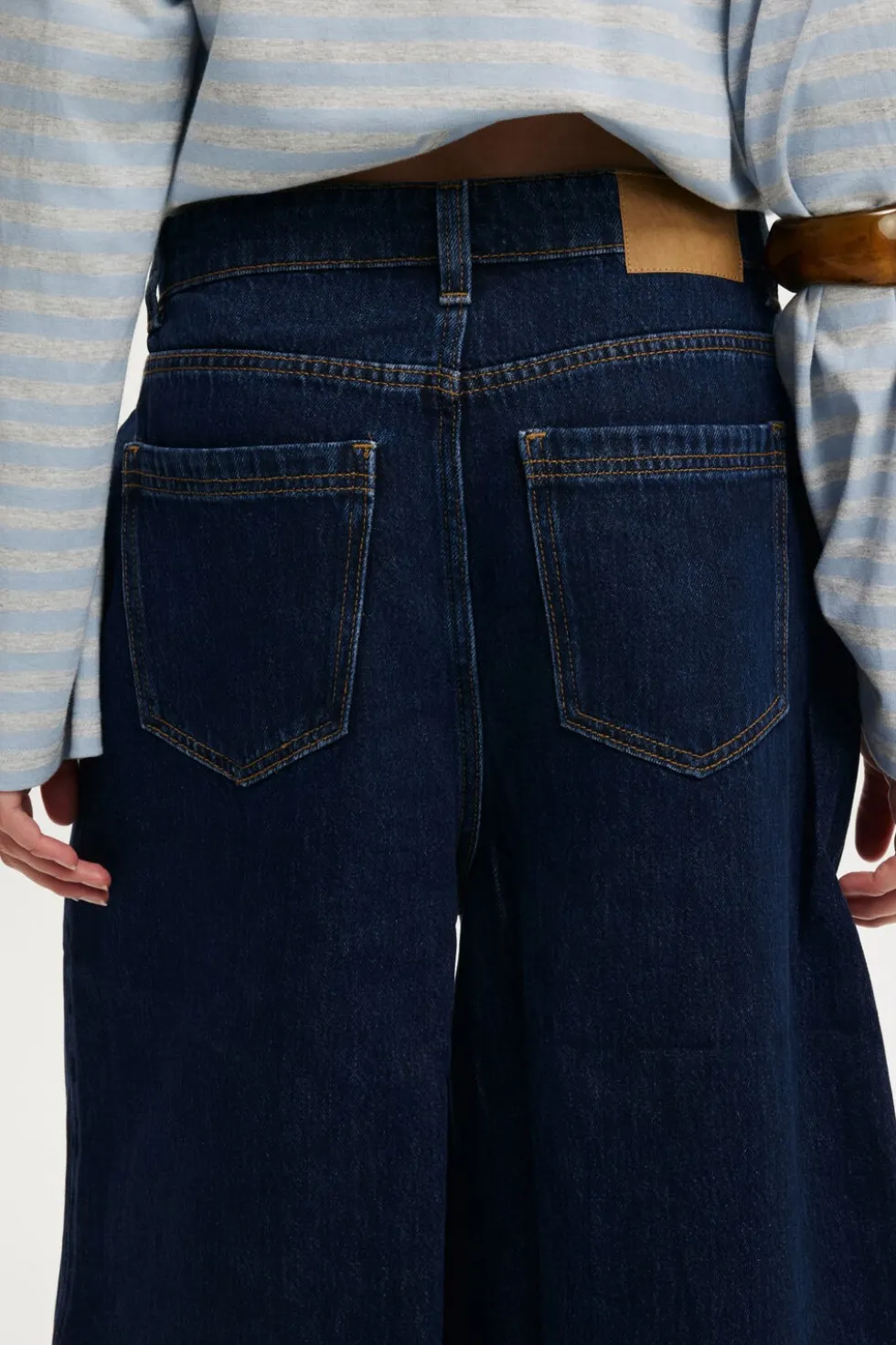Lyocell Wide Denim Jort
