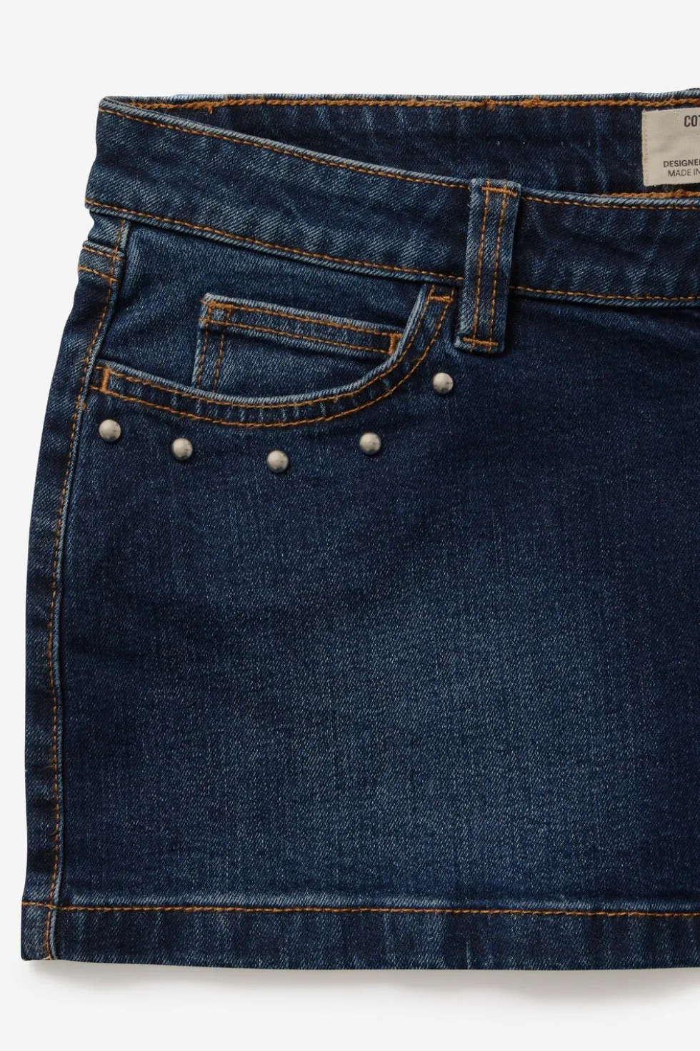 Micro Low Denim Skirt