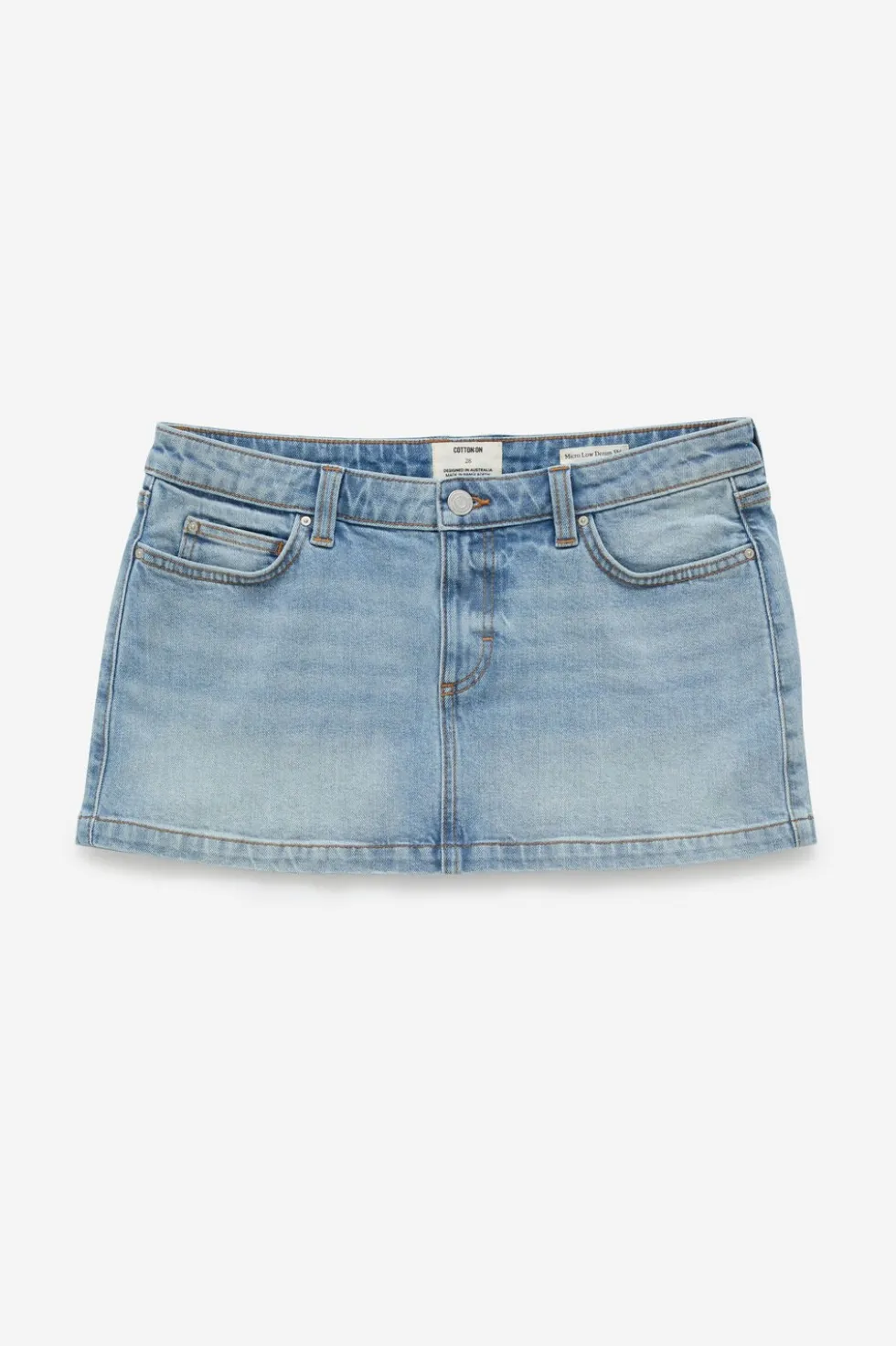 Micro Low Denim Skirt
