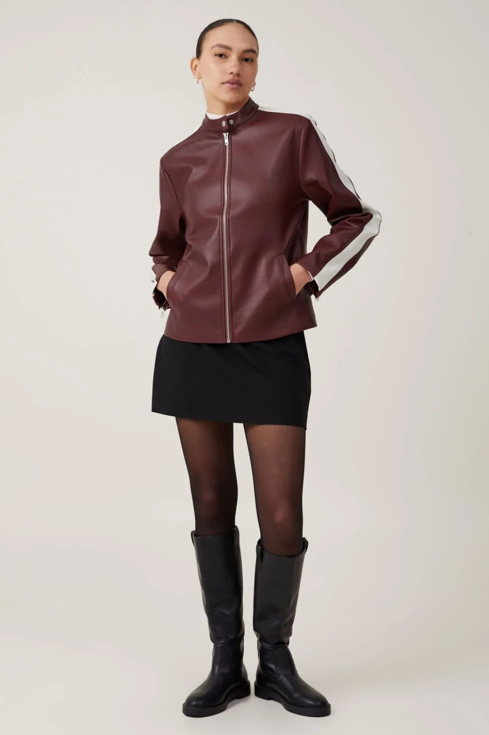 Nova Faux Leather Moto Jacket