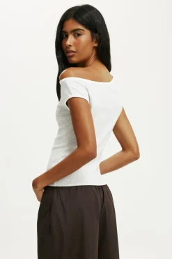 Off Shoulder Graphic Tee