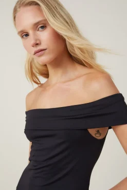 Off Shoulder Luxe Mini Dress