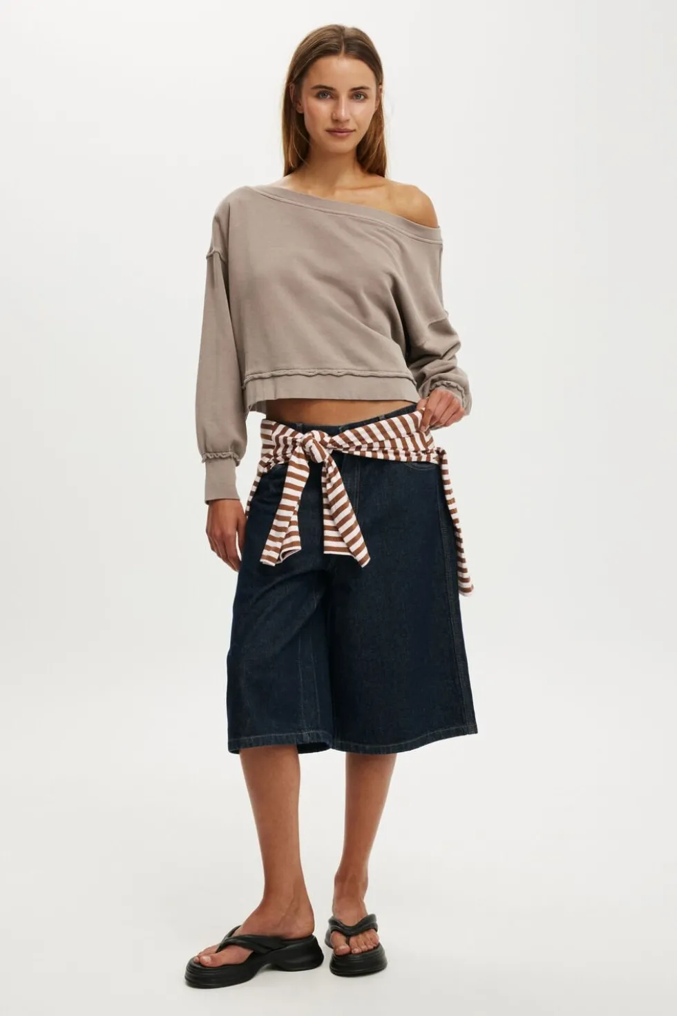 Off Shoulder Sweatshirt