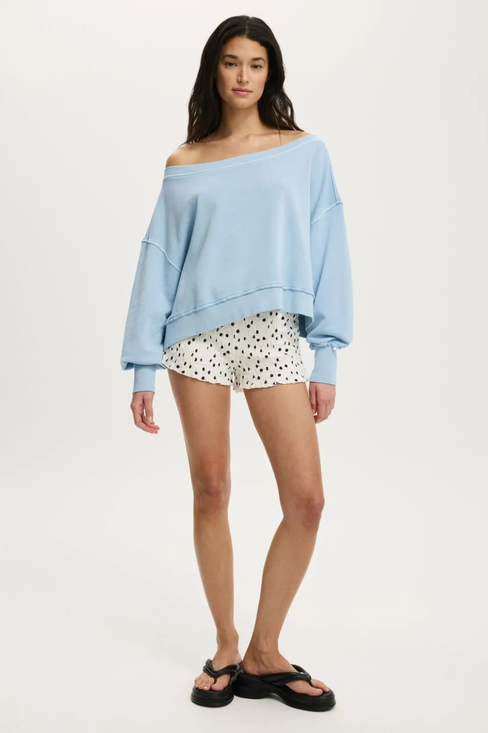 Off Shoulder Sweatshirt