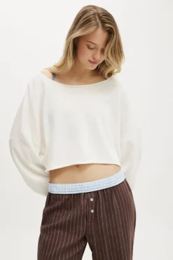 Off The Shoulder Cropped Knit