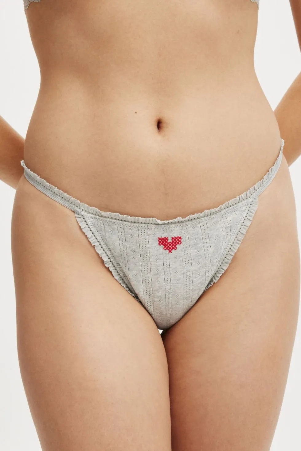 Organic Cotton Frill G String Brief