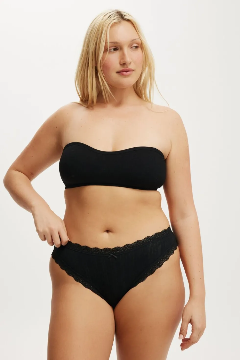 Organic Cotton Lace Cheeky Brief