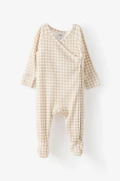 Organic Pointelle Cross Over Zip All In One