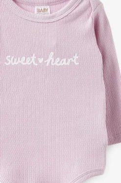 Organic Pointelle Long Sleeve Bubbysuit