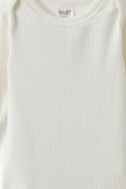 Organic Pointelle Long Sleeve Bubbysuit