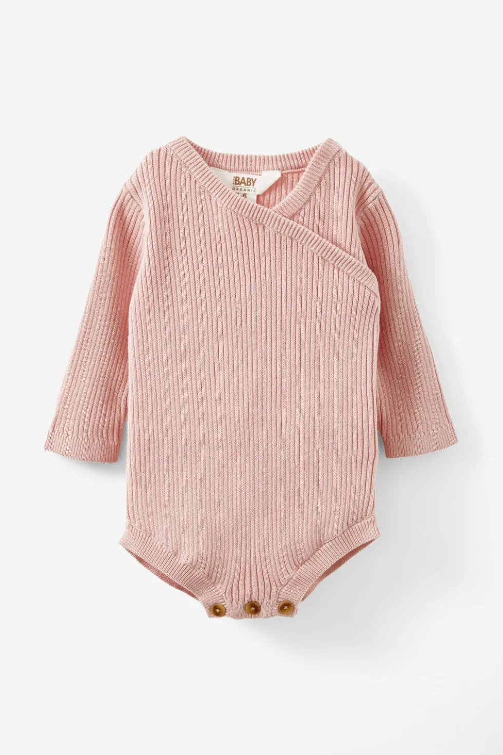 Organic Rib Knit Cross Over Tie Bubbysuit