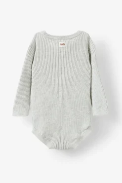 Organic Rib Knit Cross Over Tie Bubbysuit
