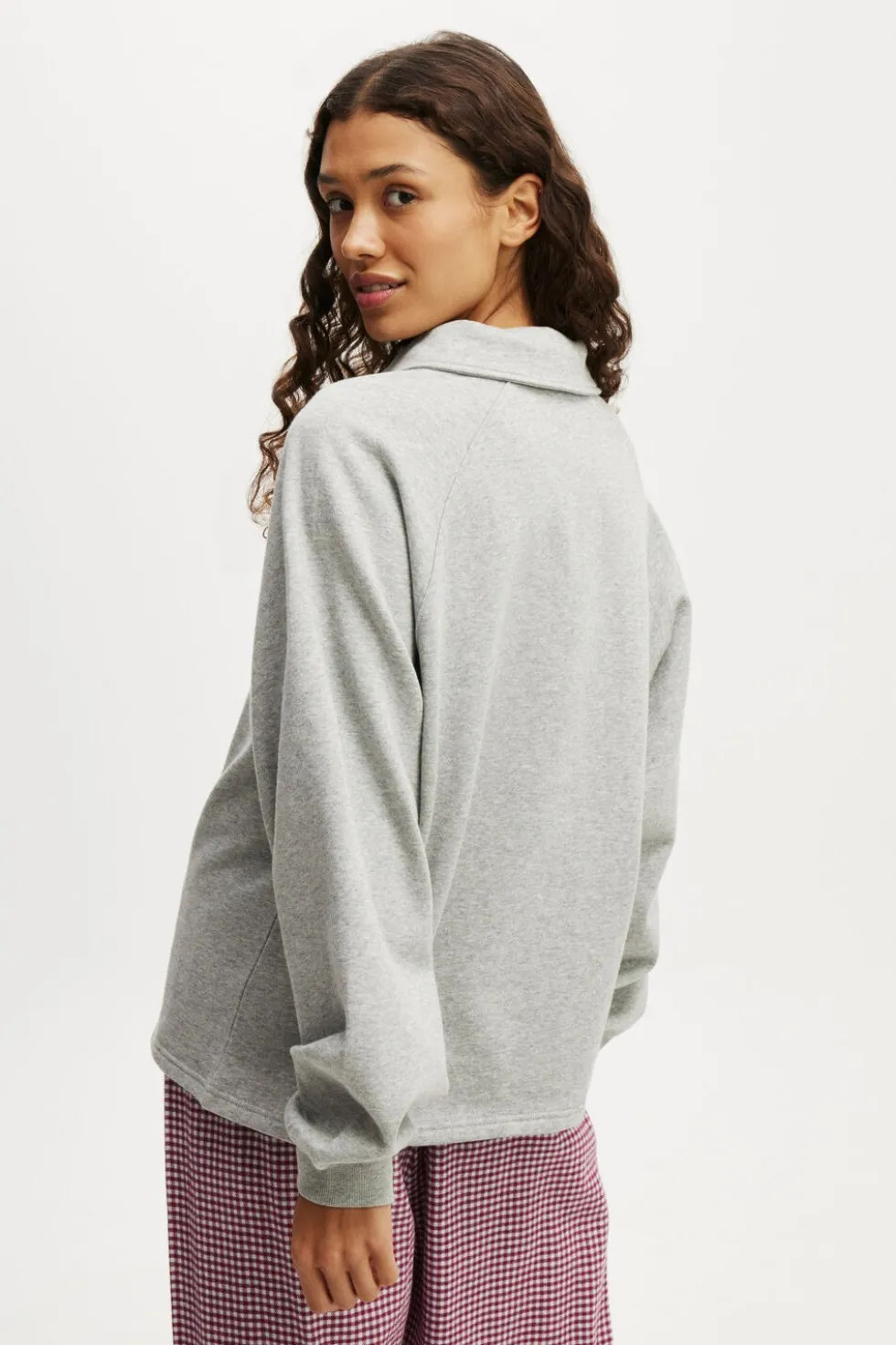 Oversized Collared Lounge Fleece Sweater