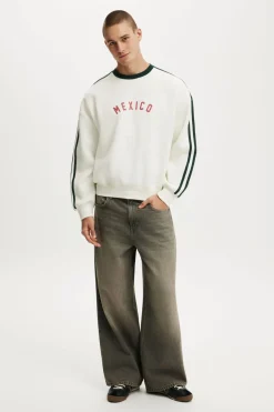 Oversized Graphic Crew Sweater