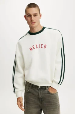 Oversized Graphic Crew Sweater