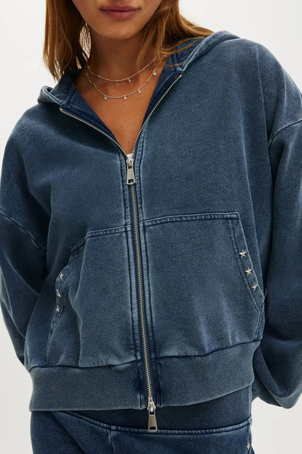 Oversized Zip Through Hoodie