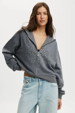 Oversized Zip Through Hoodie