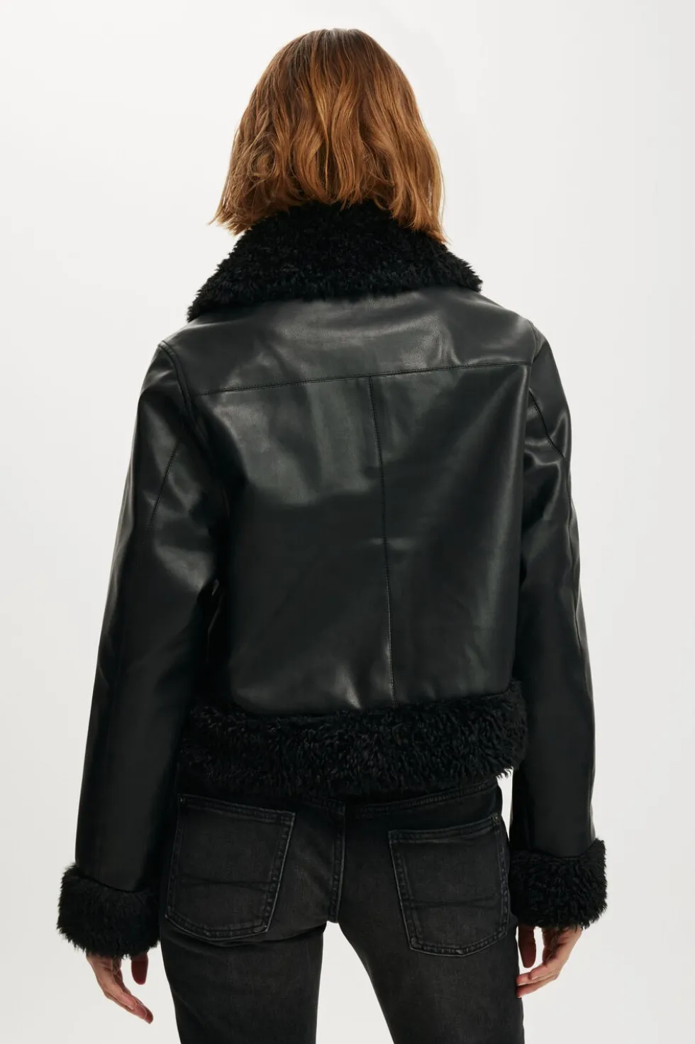 Peggy Faux Fur Trim Jacket