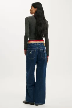Petite Low Rise Straight Jean