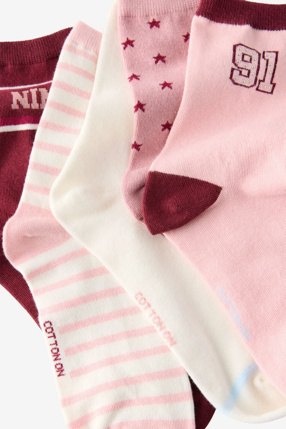 5Pk Fine Crew Sock