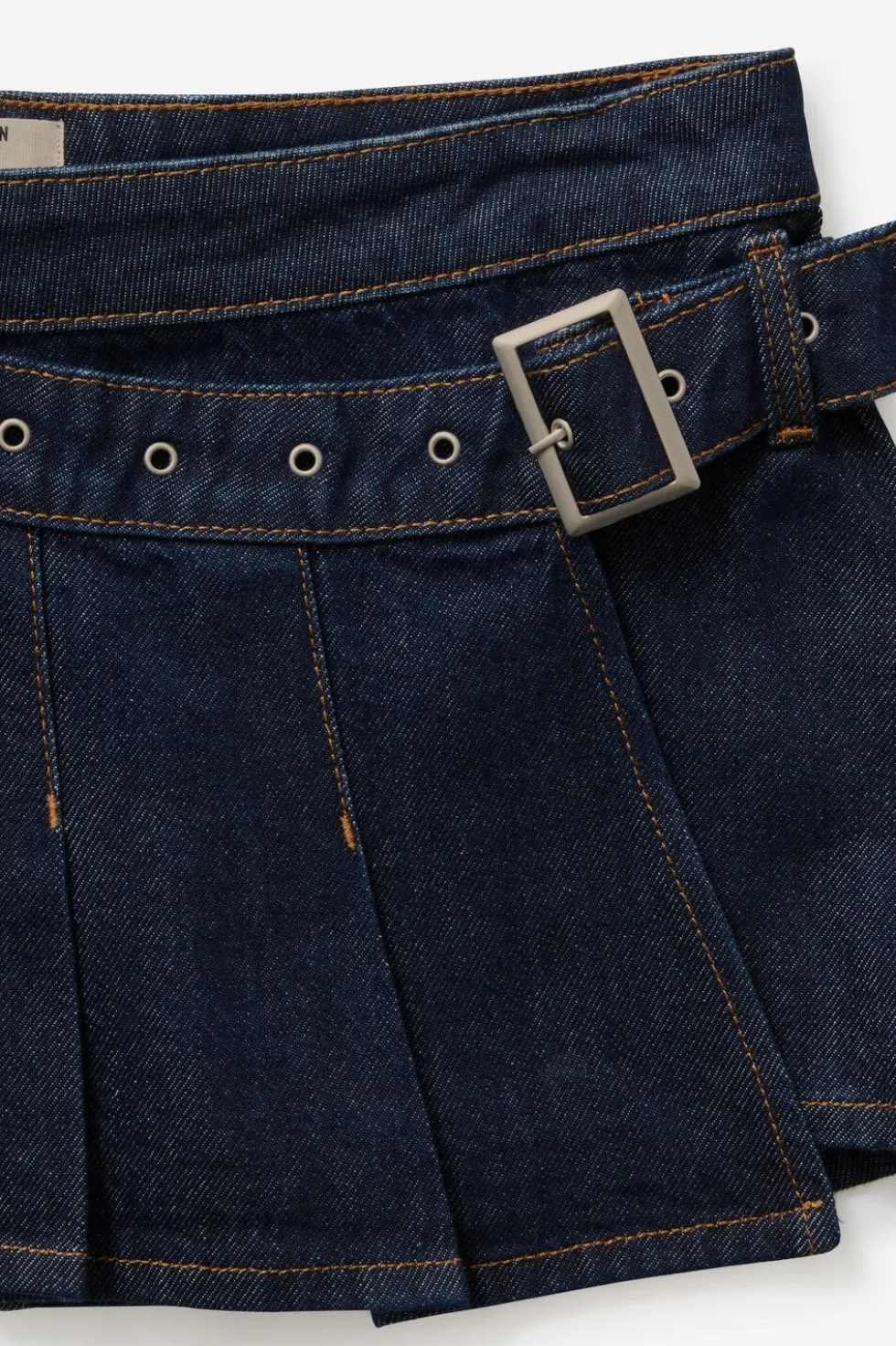 Pleated Micro Wrap Skirt