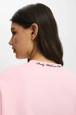 Plush Graphic Crew Sweatshirt