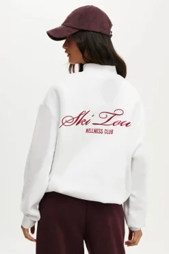 Plush Mock Neck Sweatshirt