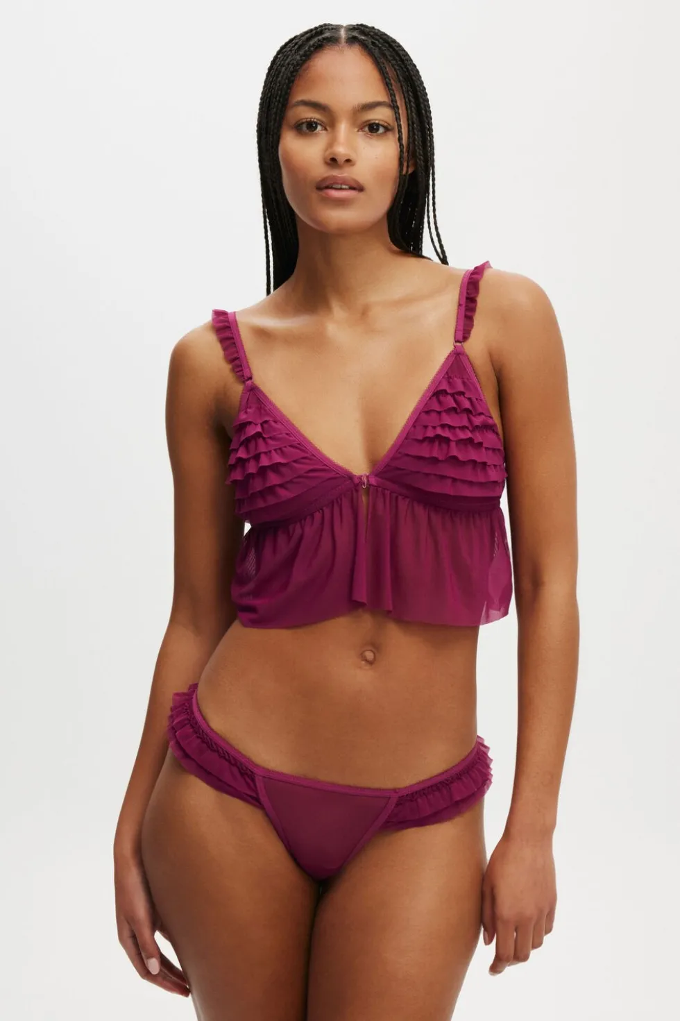 Rara Ruffle Longline Bralette