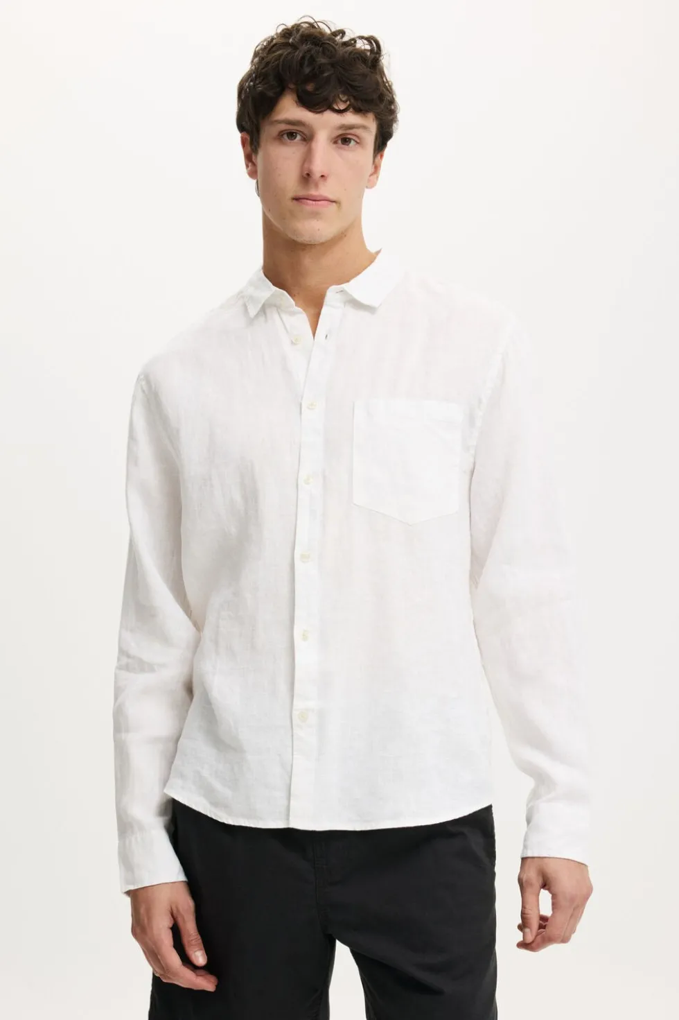 Relaxed Linen Long Sleeve Shirt