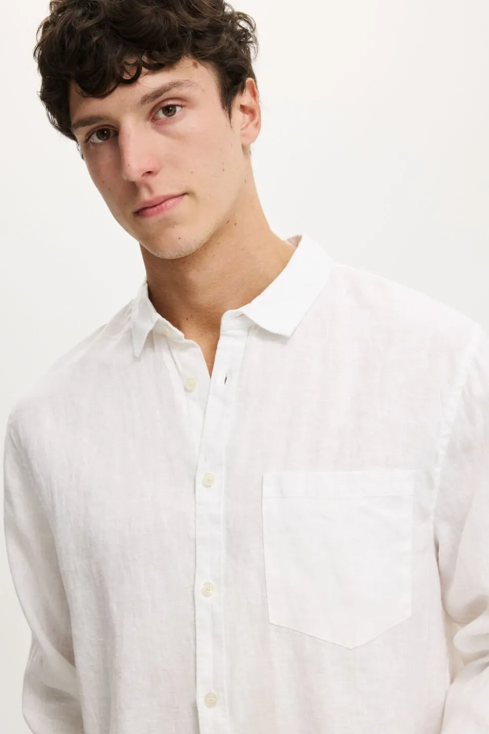 Relaxed Linen Long Sleeve Shirt