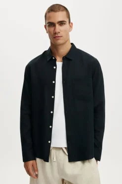 Relaxed Linen Long Sleeve Shirt