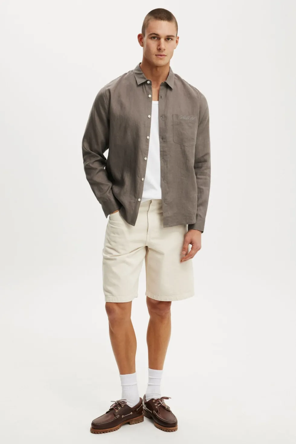 Relaxed Linen Long Sleeve Shirt