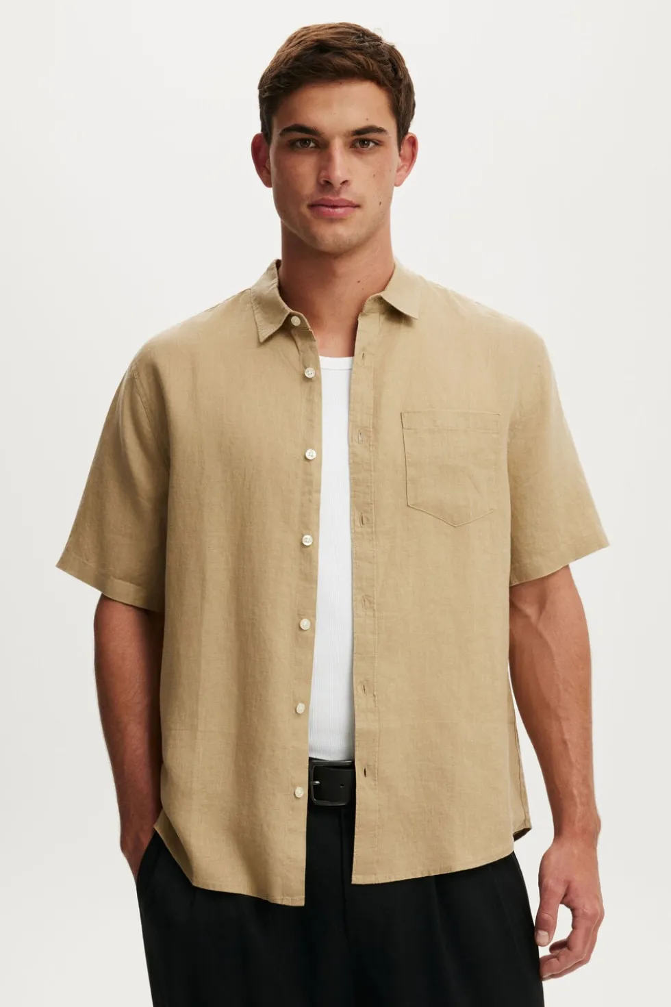 Relaxed Linen Short Sleeve Shirt