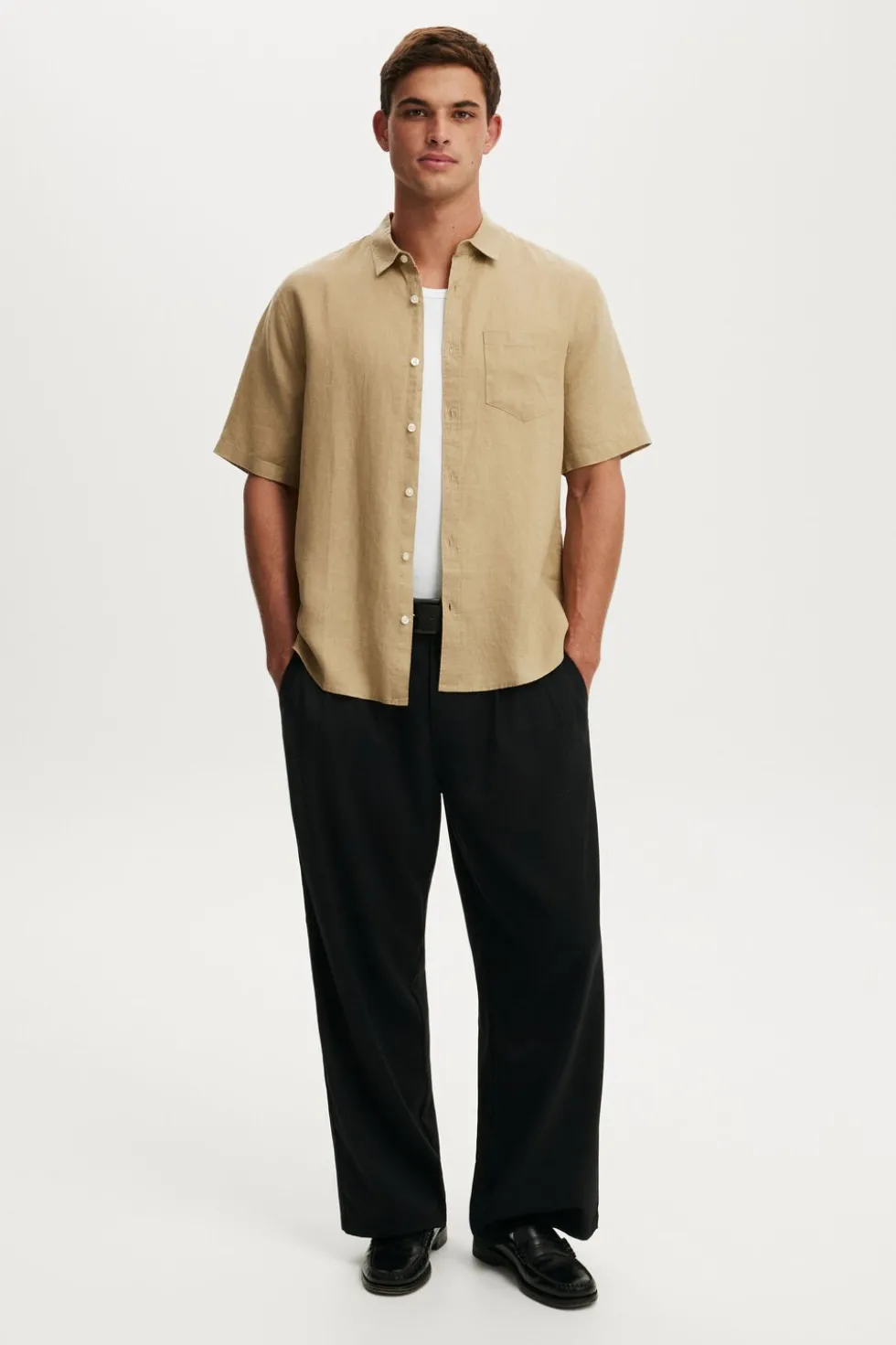 Relaxed Linen Short Sleeve Shirt