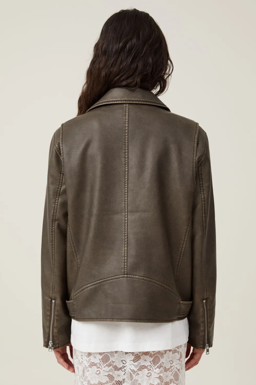 Roman Faux Leather Biker Jacket