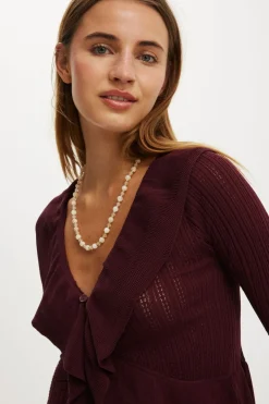 Ruffle Knit Cardi