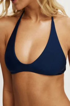 Scoop Neck Halter Bikini Top