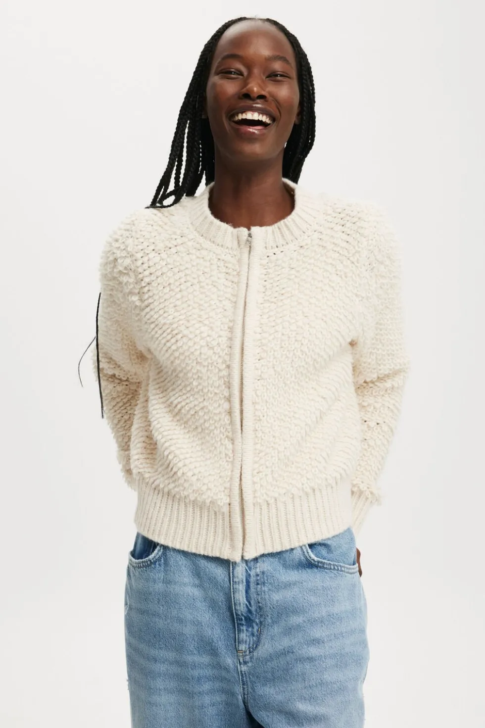 Shaggy Crew Texture Cardigan